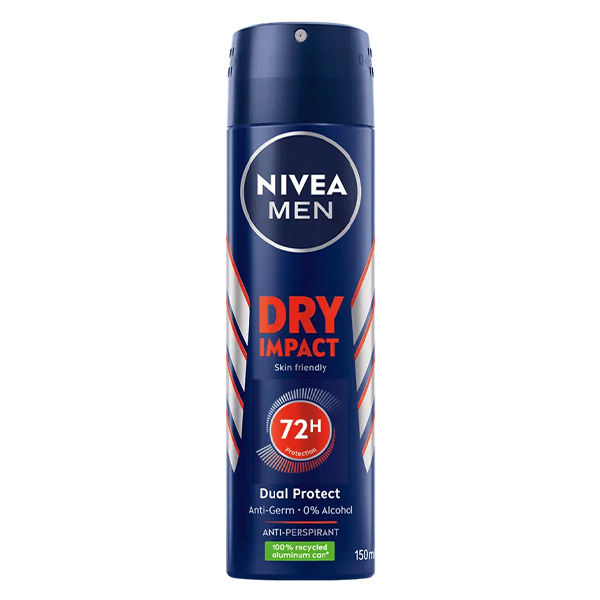 اسپری ضدتعریق نیوآ NIVEA مردانه مدل Dry Impact حجم 150 میل