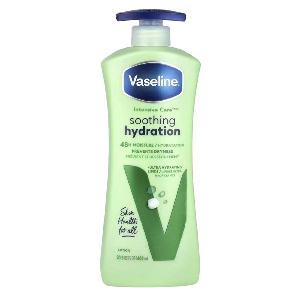 لوسیون بدن وازلین مدل Soothing Hydration حجم 600 میل