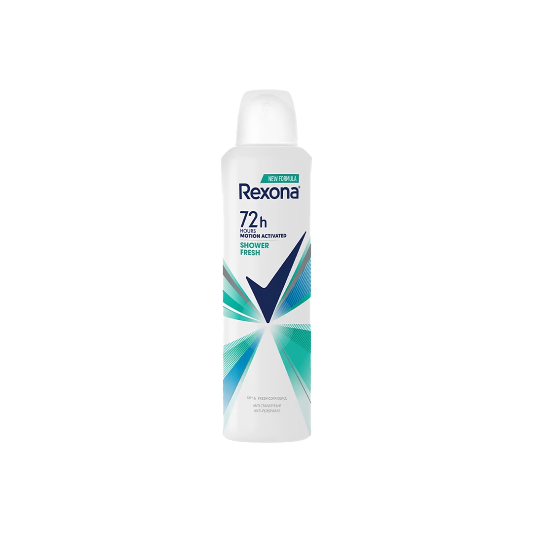 اسپری ضد تعریق 72 ساعته زنانه رکسونا رایحه دوش گرفتن با طراوت Rexona SHOWER FRESH حجم 200 میلی لیتر